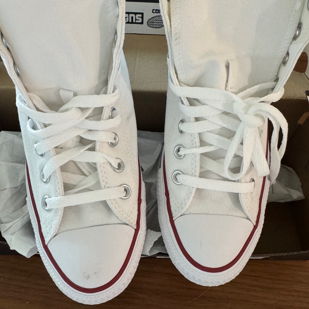 CONVERSE Chuck Taylor All Star White High Top Shoes - Picture 3 of 6